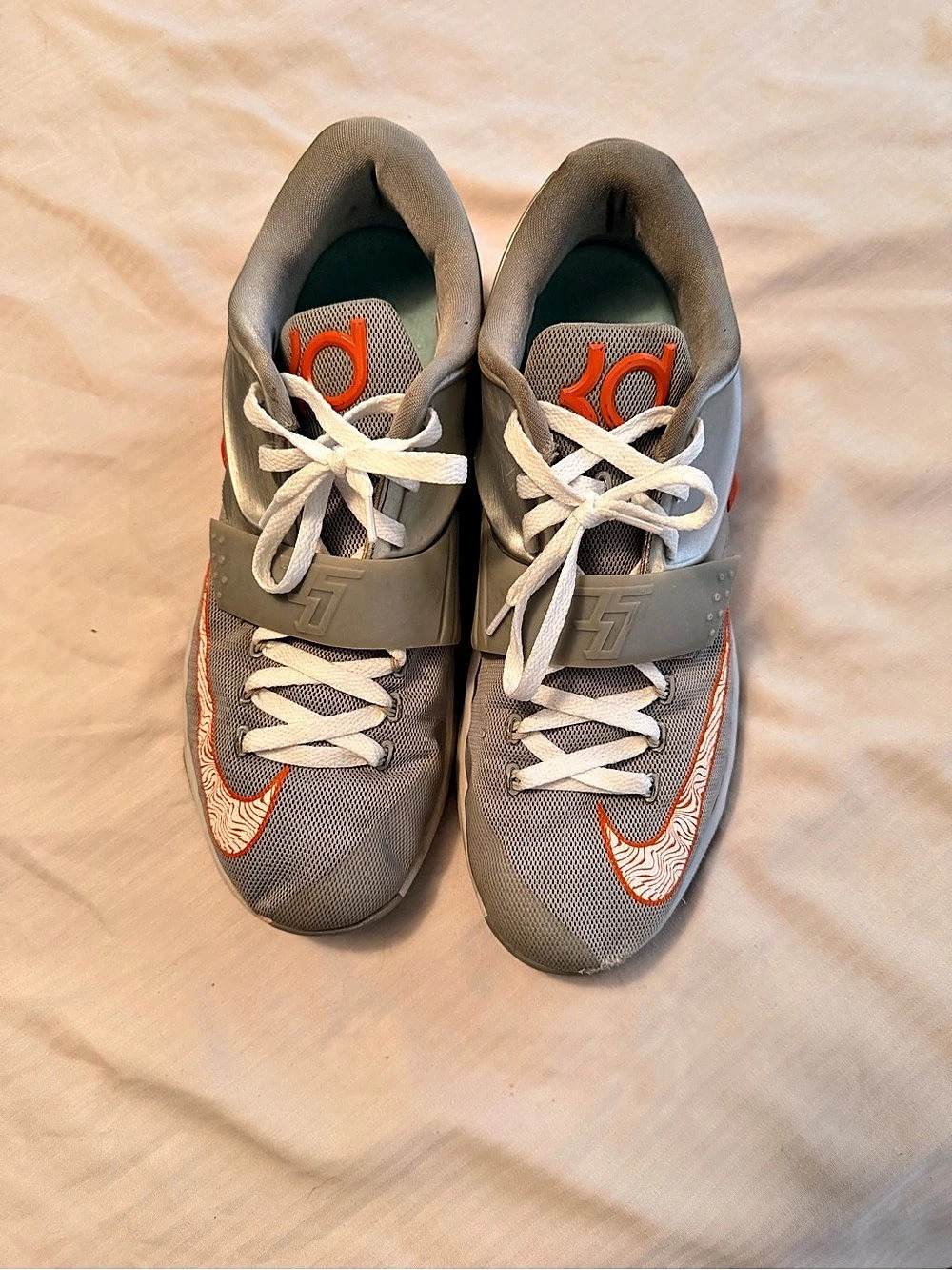 Nike KD 7 "Wild West" (Texas) ) Gray & Orange Athletic Shoes